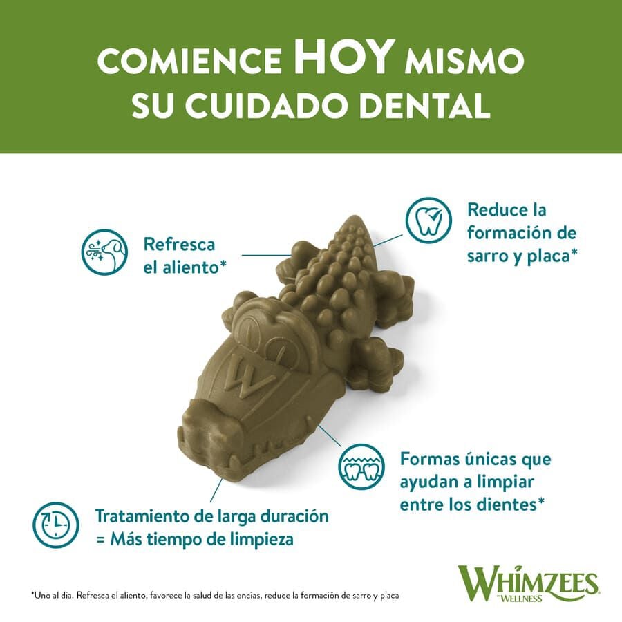 24 barritas Whimzees Snacks Dentales Cocodrilo para perros de razas peque&ntilde;as, , large indicador imagen numero 4